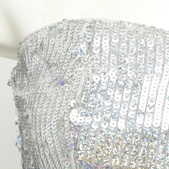 H&M Sequins Strapless Top, Size 0 - 2, Silver - Picture 7 of 10